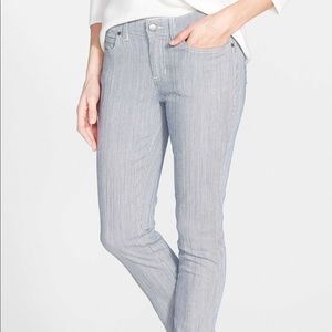 Eileen Fisher Slim Striped Stretch Jeans
